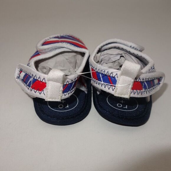 NEW Baby Ro+Me by Robeez Red White Blue Patriotic Sandals 6-12 Months - Picture 7 of 8